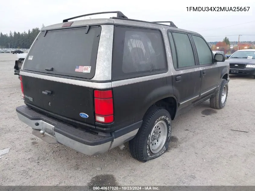 1991 Ford Explorer VIN: 1FMDU34X2MUA25667 Lot: 40637020