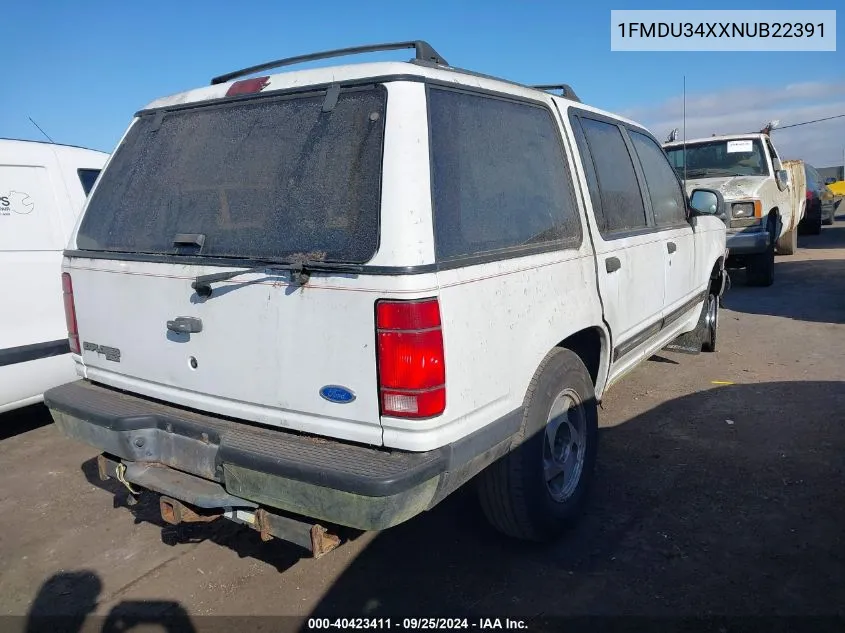 1992 Ford Explorer VIN: 1FMDU34XXNUB22391 Lot: 40423411