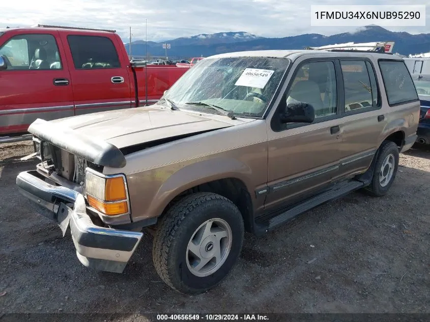 1992 Ford Explorer VIN: 1FMDU34X6NUB95290 Lot: 40656549