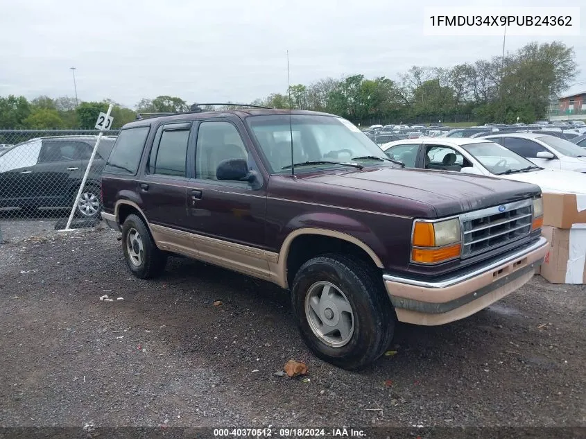 1993 Ford Explorer VIN: 1FMDU34X9PUB24362 Lot: 40370512