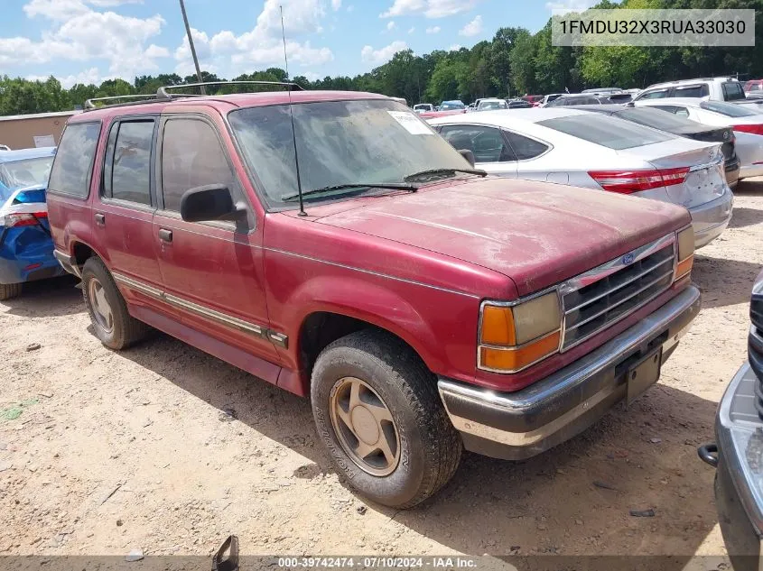 1994 Ford Explorer VIN: 1FMDU32X3RUA33030 Lot: 39742474