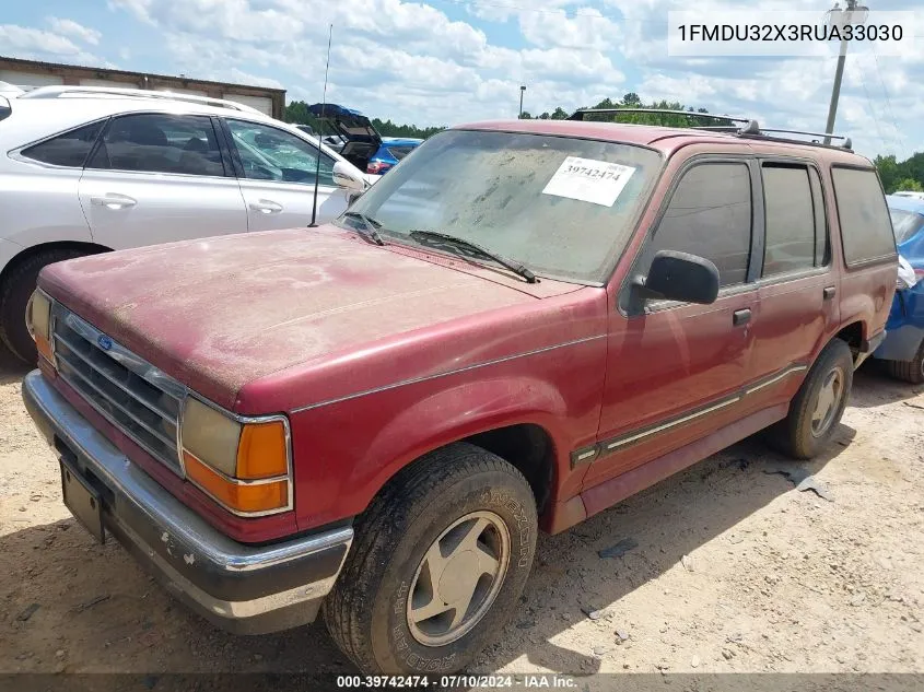 1994 Ford Explorer VIN: 1FMDU32X3RUA33030 Lot: 39742474