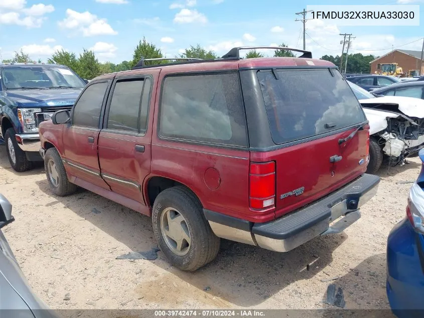 1994 Ford Explorer VIN: 1FMDU32X3RUA33030 Lot: 39742474