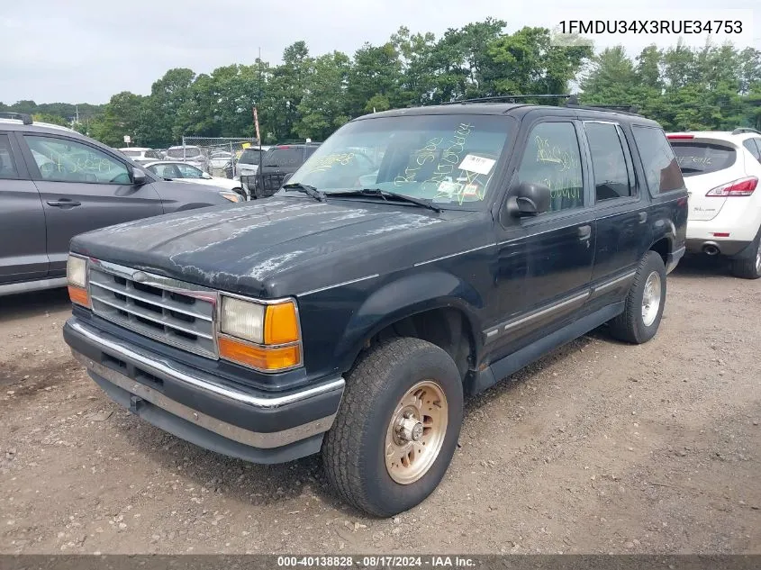 1994 Ford Explorer VIN: 1FMDU34X3RUE34753 Lot: 40138828