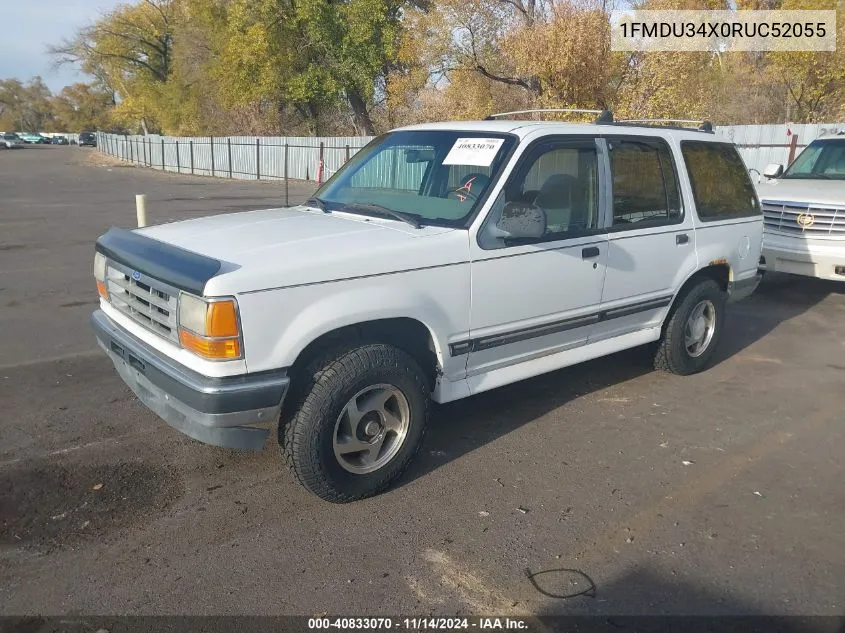 1994 Ford Explorer VIN: 1FMDU34X0RUC52055 Lot: 40833070