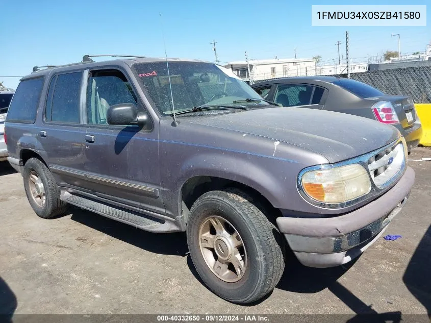 1995 Ford Explorer VIN: 1FMDU34X0SZB41580 Lot: 40332650