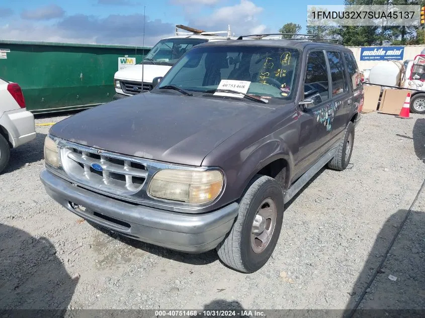 1995 Ford Explorer VIN: 1FMDU32X7SUA45137 Lot: 40751468