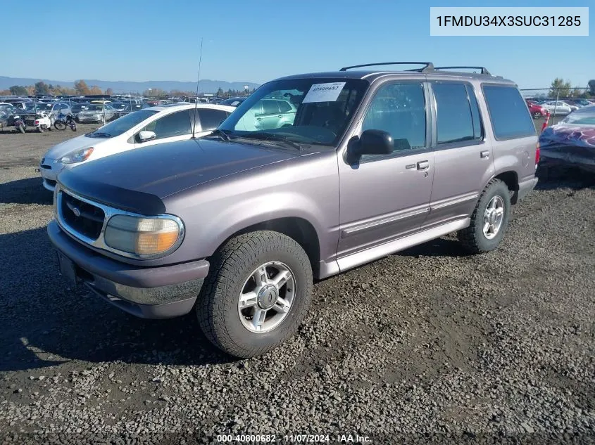 1995 Ford Explorer VIN: 1FMDU34X3SUC31285 Lot: 40800682