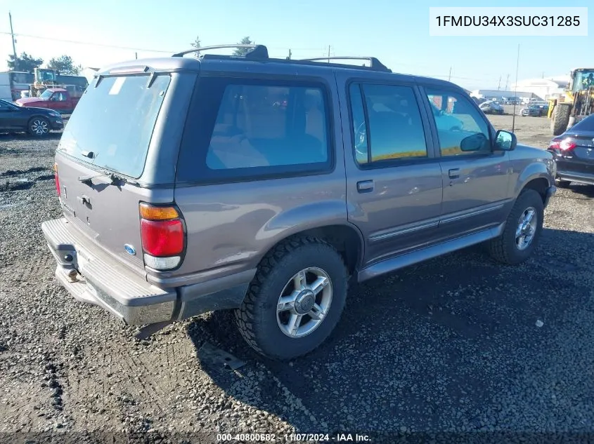 1995 Ford Explorer VIN: 1FMDU34X3SUC31285 Lot: 40800682