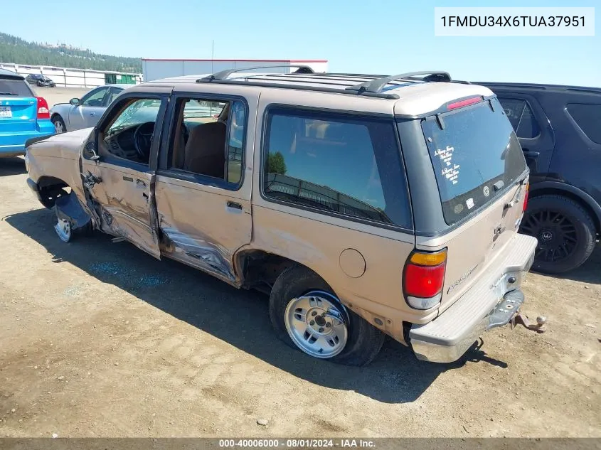 1996 Ford Explorer VIN: 1FMDU34X6TUA37951 Lot: 40006000