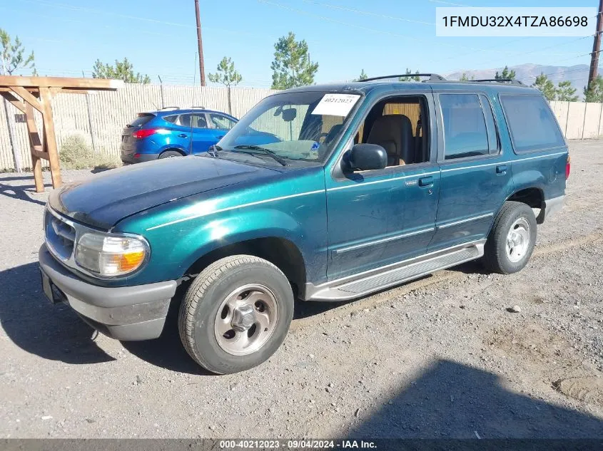 1996 Ford Explorer VIN: 1FMDU32X4TZA86698 Lot: 40212023