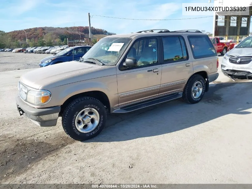 1996 Ford Explorer VIN: 1FMDU34X0TUD35332 Lot: 40708844