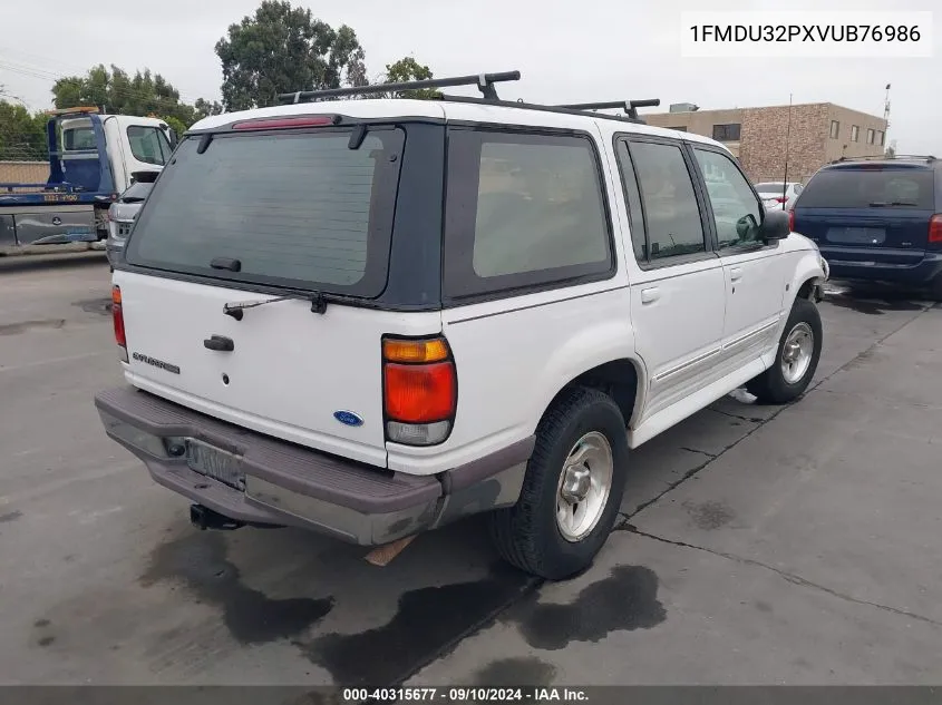 1997 Ford Explorer VIN: 1FMDU32PXVUB76986 Lot: 40315677