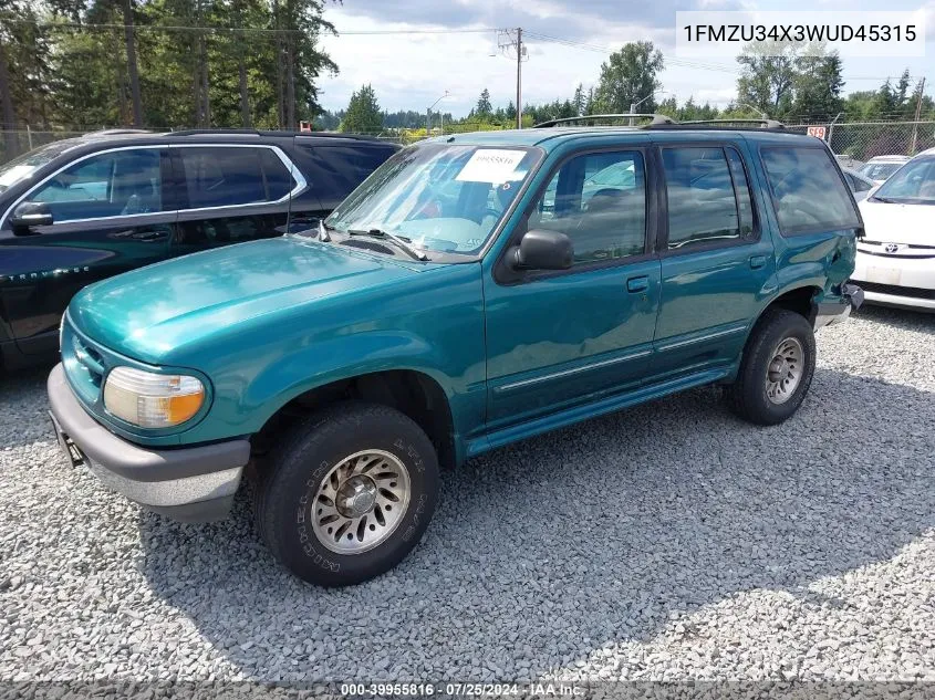 1998 Ford Explorer Eddie Bauer/Limited/Xl/Xlt VIN: 1FMZU34X3WUD45315 Lot: 39955816