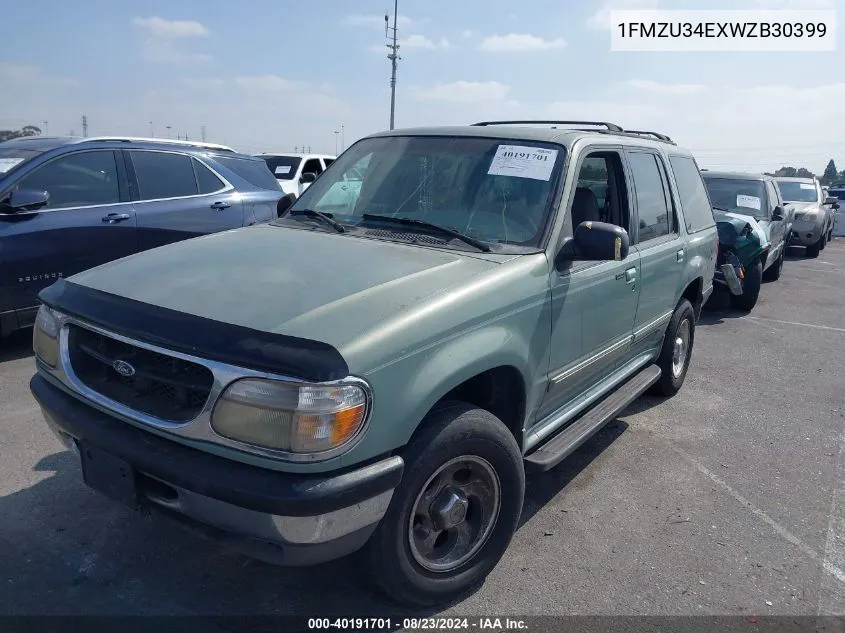 1FMZU34EXWZB30399 1998 Ford Explorer Eddie Bauer/Limited/Xl/Xlt