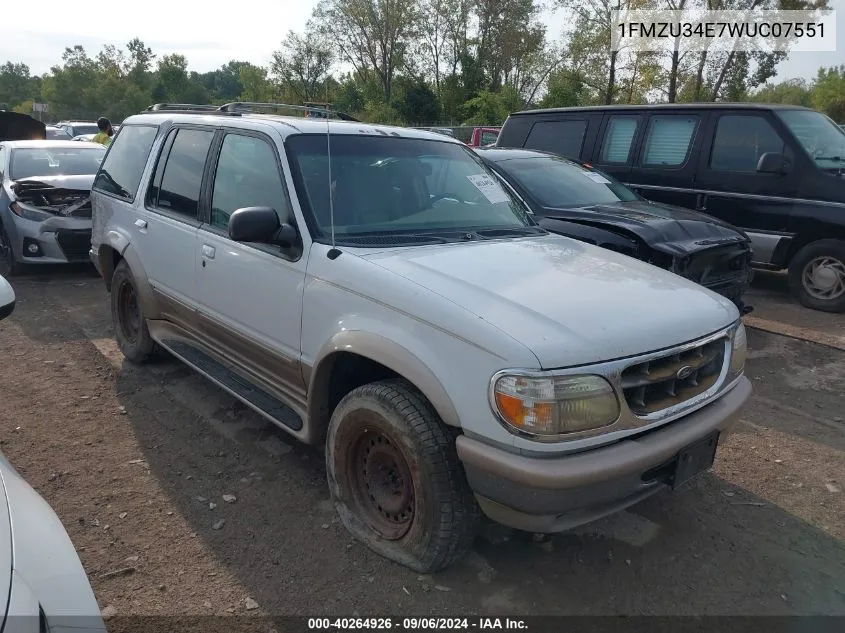 1998 Ford Explorer Eddie Bauer/Limited/Xl/Xlt VIN: 1FMZU34E7WUC07551 Lot: 40264926