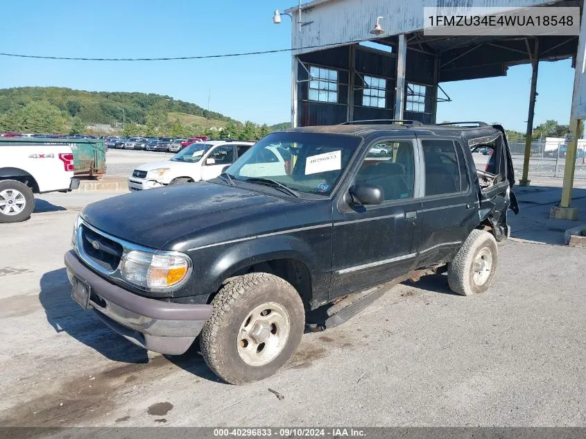 1998 Ford Explorer VIN: 1FMZU34E4WUA18548 Lot: 40296833