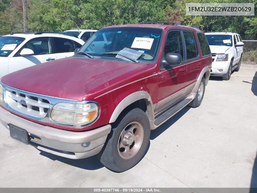 1998 Ford Explorer Eddie Bauer/Limited/Xl/Xlt VIN: 1FMZU32E2WZB20629 Lot: 40397746