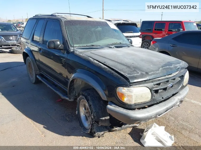 1998 Ford Explorer Sport VIN: 1FMYU24E1WUC07342 Lot: 40492102