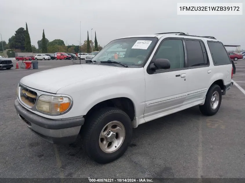 1998 Ford Explorer Eddie Bauer/Limited/Xl/Xlt VIN: 1FMZU32E1WZB39172 Lot: 40576221