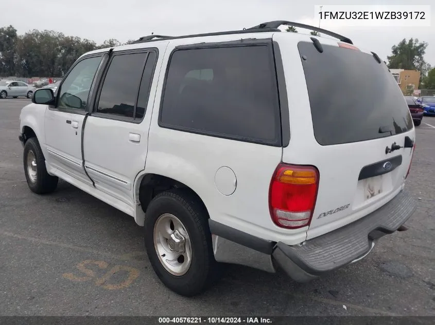 1998 Ford Explorer Eddie Bauer/Limited/Xl/Xlt VIN: 1FMZU32E1WZB39172 Lot: 40576221