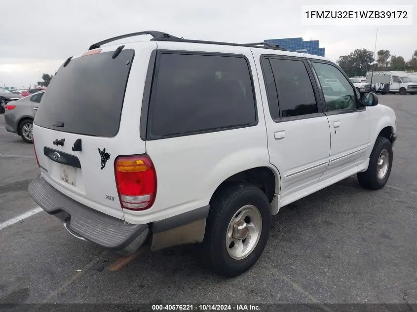 1998 Ford Explorer Eddie Bauer/Limited/Xl/Xlt VIN: 1FMZU32E1WZB39172 Lot: 40576221