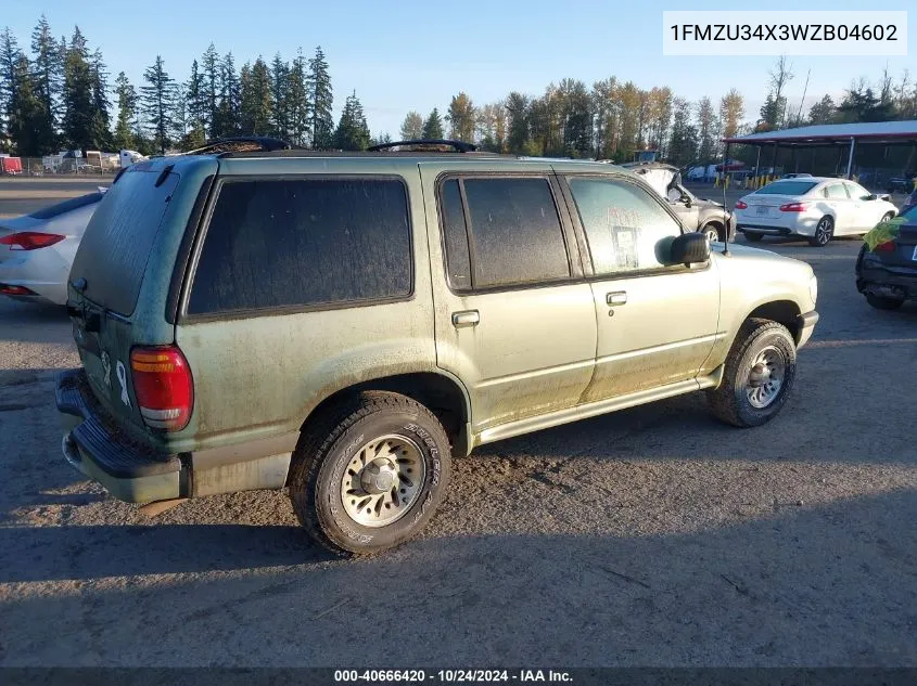 1998 Ford Explorer Eddie Bauer/Limited/Xl/Xlt VIN: 1FMZU34X3WZB04602 Lot: 40666420