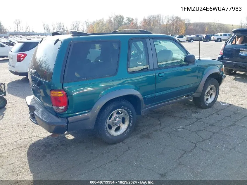 1998 Ford Explorer Sport VIN: 1FMZU24E6WUA77983 Lot: 40719994