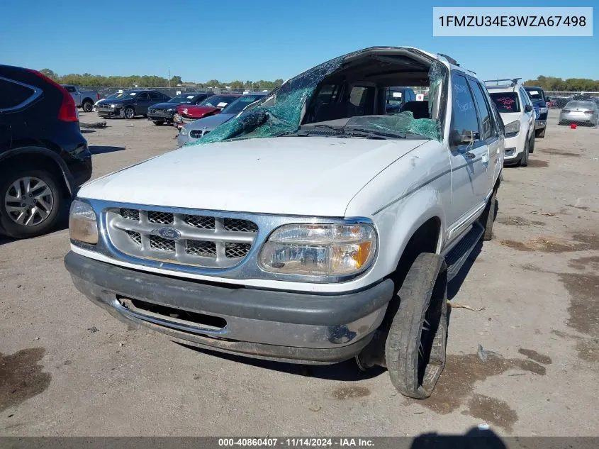 1998 Ford Explorer Eddie Bauer/Limited/Xl/Xlt VIN: 1FMZU34E3WZA67498 Lot: 40860407