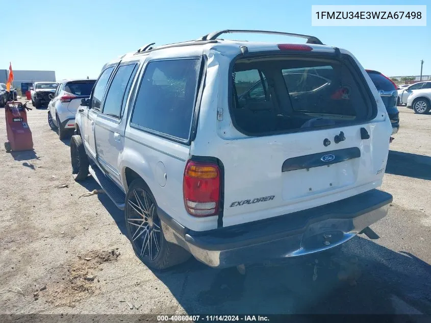 1998 Ford Explorer Eddie Bauer/Limited/Xl/Xlt VIN: 1FMZU34E3WZA67498 Lot: 40860407