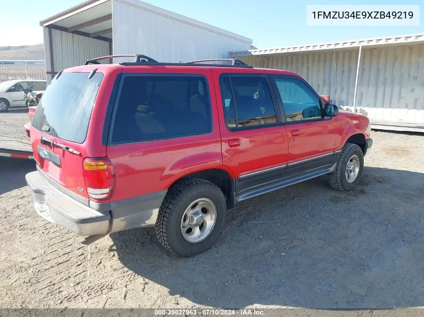 1999 Ford Explorer Eddie Bauer/Limited/Xlt VIN: 1FMZU34E9XZB49219 Lot: 39827963