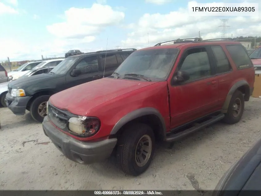 1FMYU22E0XUA89305 1999 Ford Explorer Sport