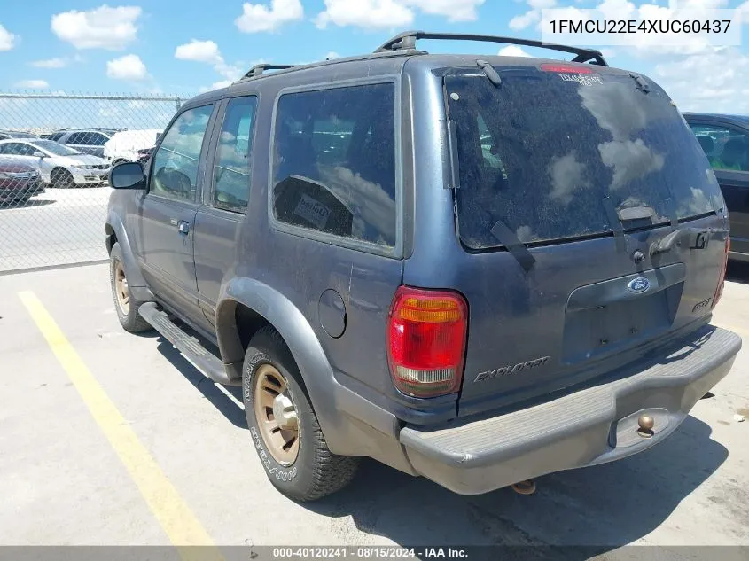 1999 Ford Explorer Sport VIN: 1FMCU22E4XUC60437 Lot: 40120241