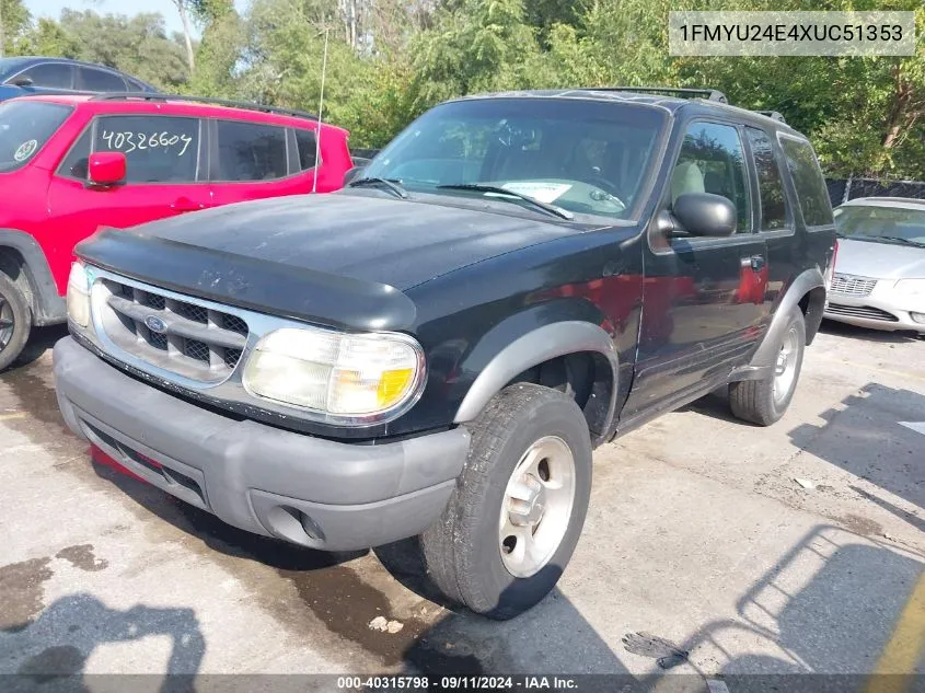 1999 Ford Explorer Sport VIN: 1FMYU24E4XUC51353 Lot: 40315798