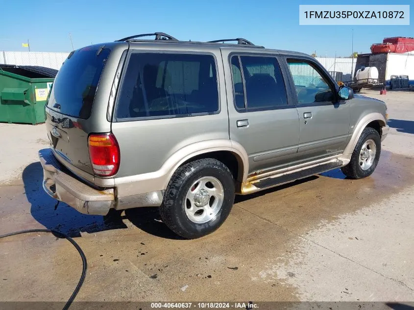 1999 Ford Explorer Eddie Bauer/Limited/Xlt VIN: 1FMZU35P0XZA10872 Lot: 40640637