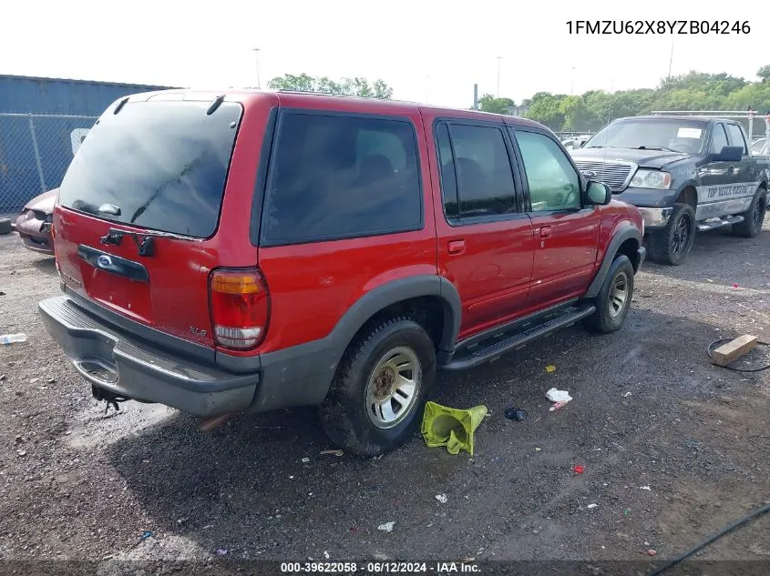 1FMZU62X8YZB04246 2000 Ford Explorer Xls