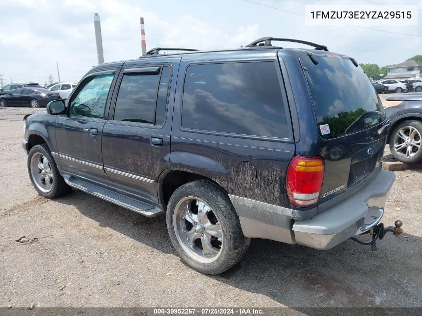 2000 Ford Explorer Xlt VIN: 1FMZU73E2YZA29515 Lot: 39952267