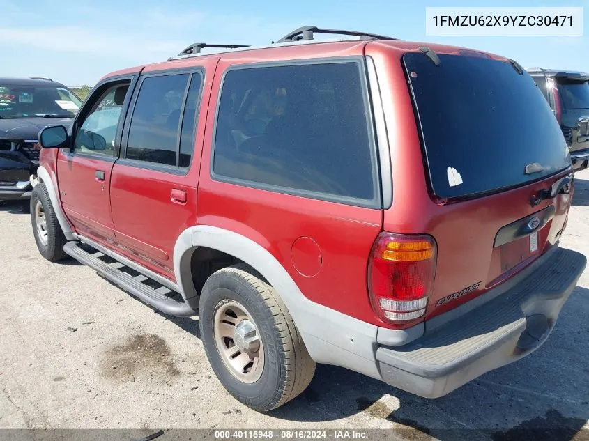 2000 Ford Explorer Xls VIN: 1FMZU62X9YZC30471 Lot: 40115948