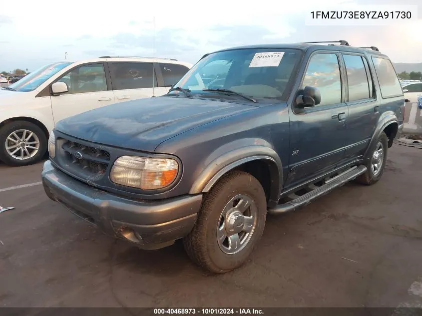 2000 Ford Explorer Xlt VIN: 1FMZU73E8YZA91730 Lot: 40468973