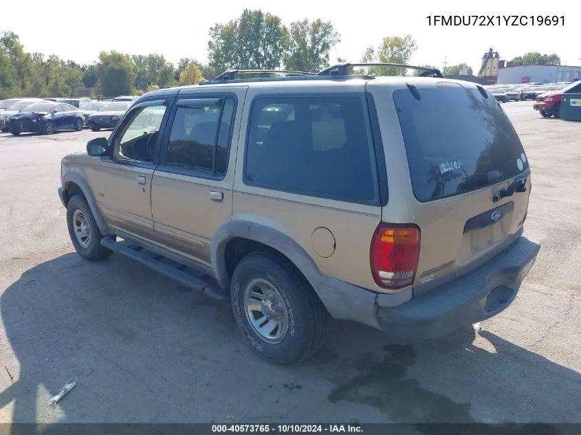 2000 Ford Explorer Xls VIN: 1FMDU72X1YZC19691 Lot: 40573765