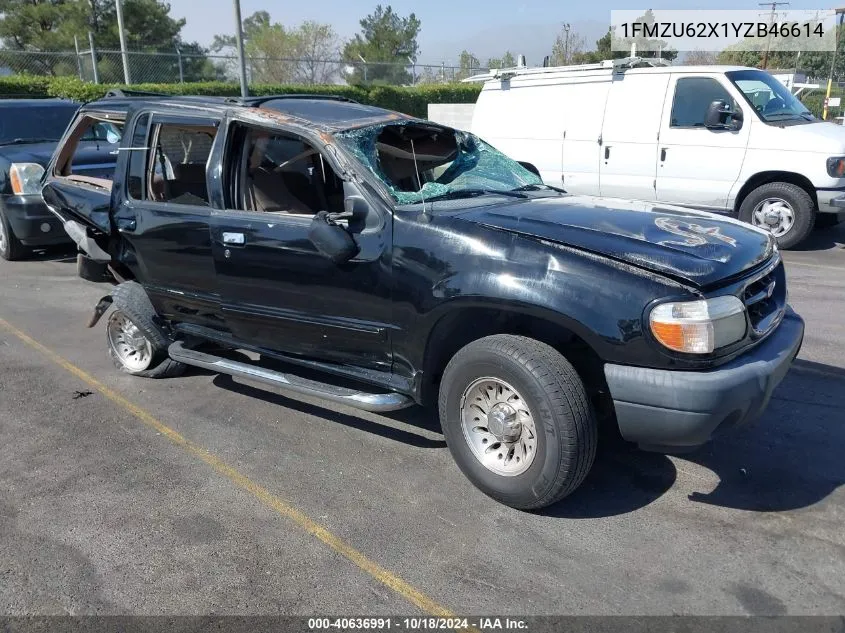 2000 Ford Explorer Xls VIN: 1FMZU62X1YZB46614 Lot: 40636991