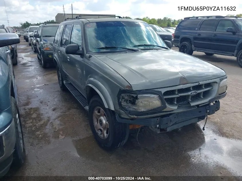 2000 Ford Explorer Limited VIN: 1FMDU65P0YZA11632 Lot: 40703099