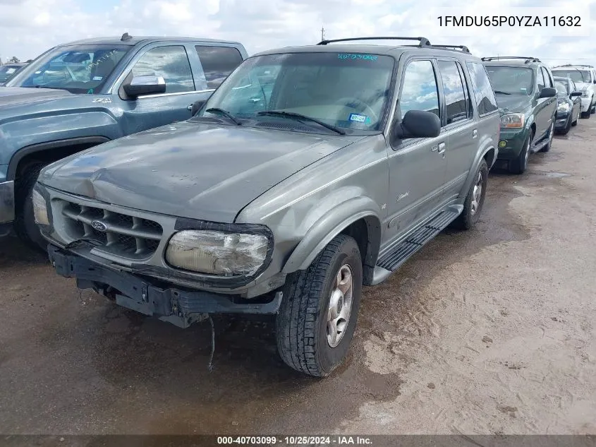 2000 Ford Explorer Limited VIN: 1FMDU65P0YZA11632 Lot: 40703099