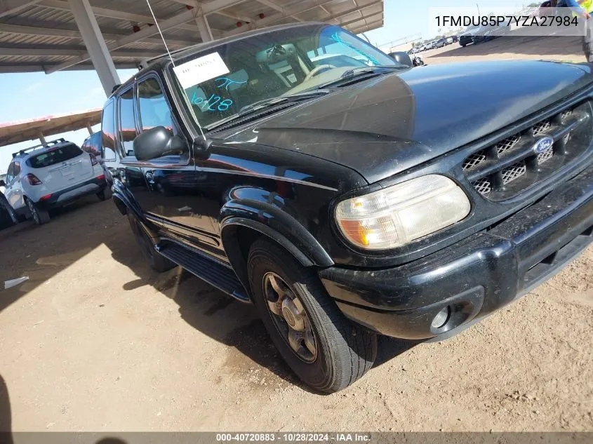 2000 Ford Explorer Limited VIN: 1FMDU85P7YZA27984 Lot: 40720883