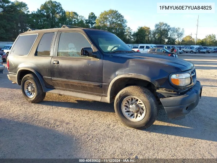 2000 Ford Explorer Sport VIN: 1FMYU60E7YUA84825 Lot: 40830632