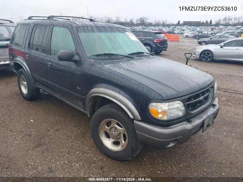 2000 Ford Explorer Xlt VIN: 1FMZU73E9YZC53610 Lot: 40853877