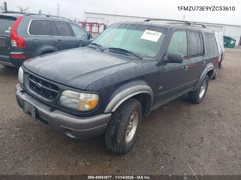 2000 Ford Explorer Xlt VIN: 1FMZU73E9YZC53610 Lot: 40853877