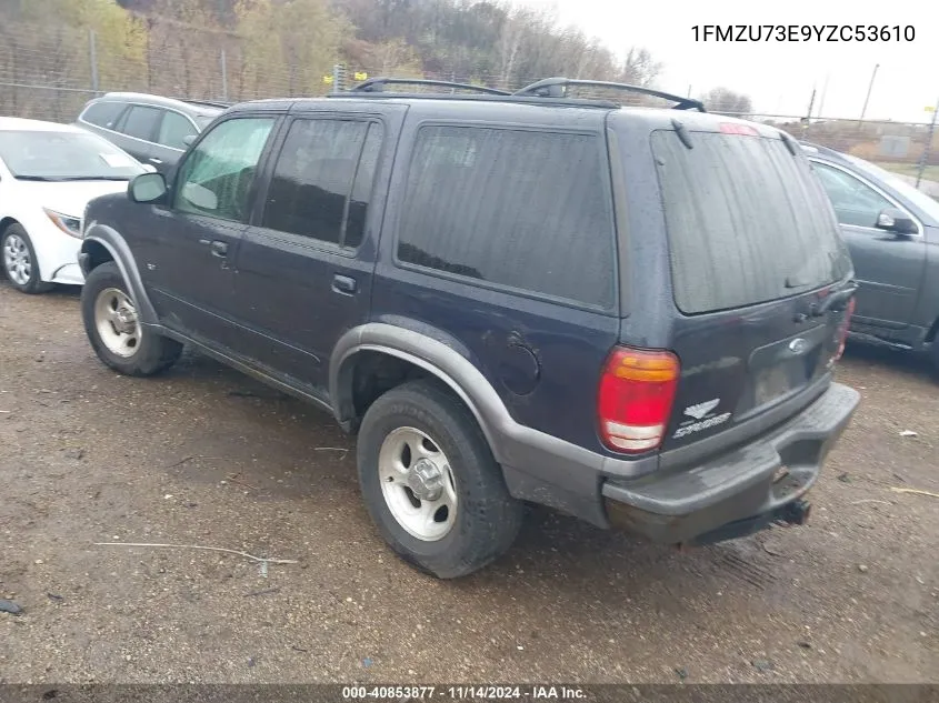 2000 Ford Explorer Xlt VIN: 1FMZU73E9YZC53610 Lot: 40853877