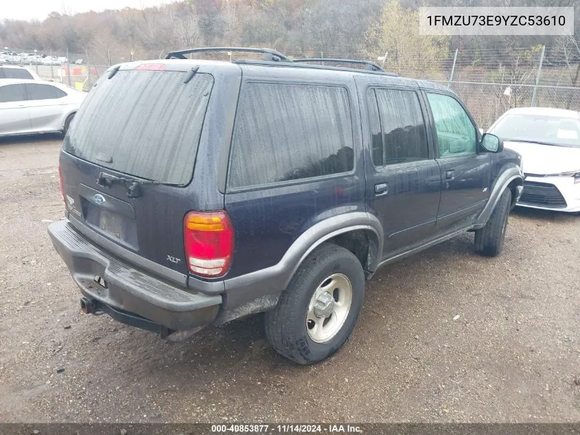 2000 Ford Explorer Xlt VIN: 1FMZU73E9YZC53610 Lot: 40853877