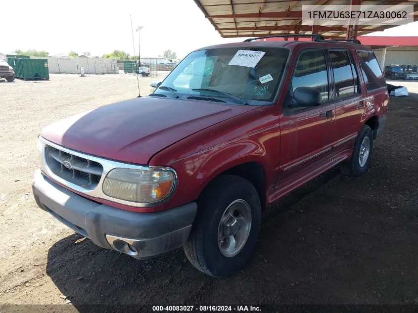 2001 Ford Explorer Xlt VIN: 1FMZU63E71ZA30062 Lot: 40083027